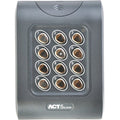 Gray electronic keypad with number keys on a white background ACT 5e keypad