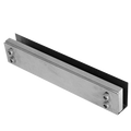 A stainless steel U-channel metal bracket or clip with pre-installed screws, shown on a plain white background. To suit Adams Rite 1354 surface shear locks