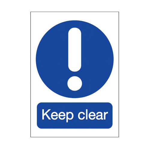 15 X Keep Clear Sticker - Rectangle 150 X 210mm As0004