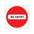 15 X NO Entry Sticker - Round 150mm Diameter As0005