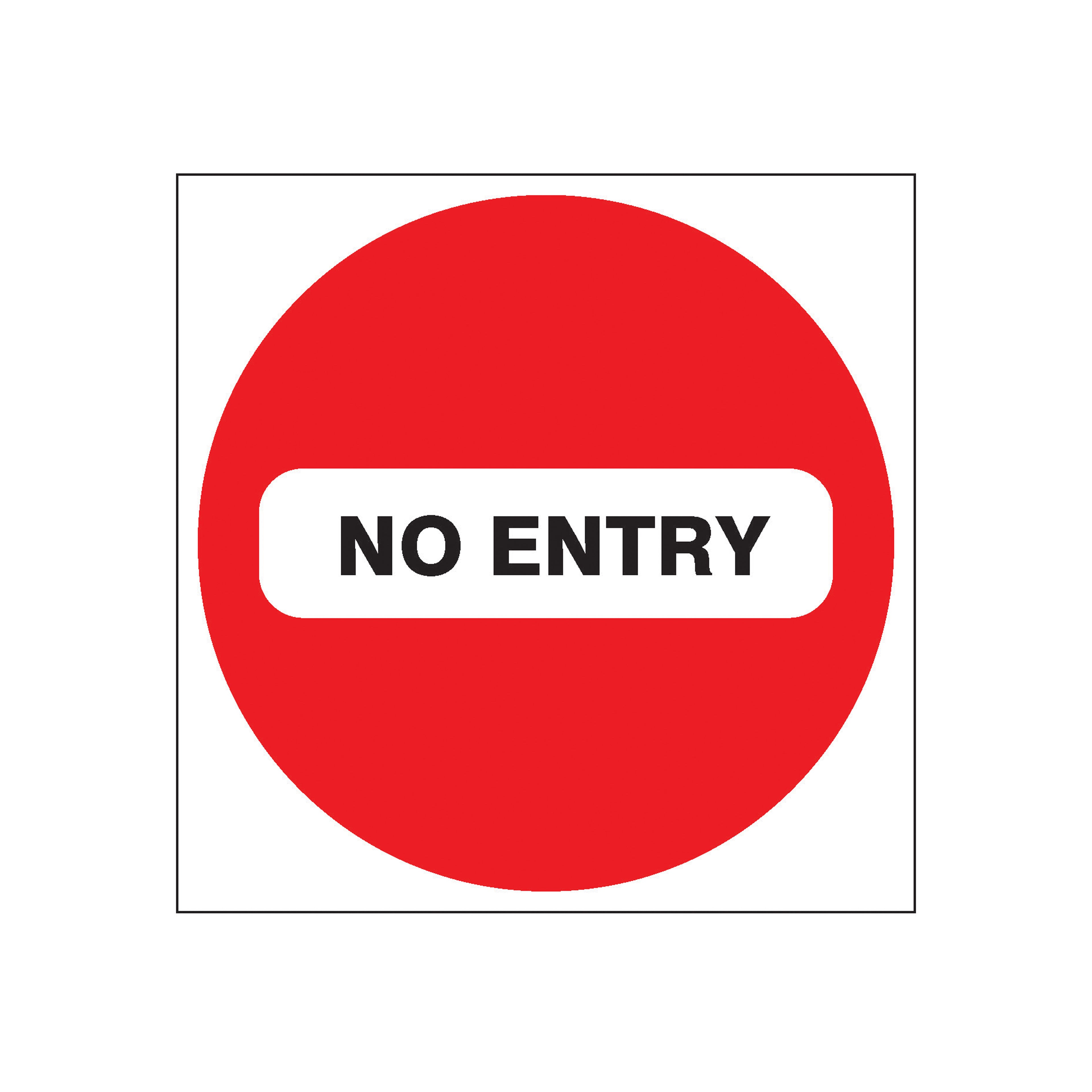 15 X NO Entry Sticker - Round 150mm Diameter As0005