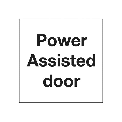 15 X Power Assisted Door Sticker - Square 150 X 150mm Sticker As0007
