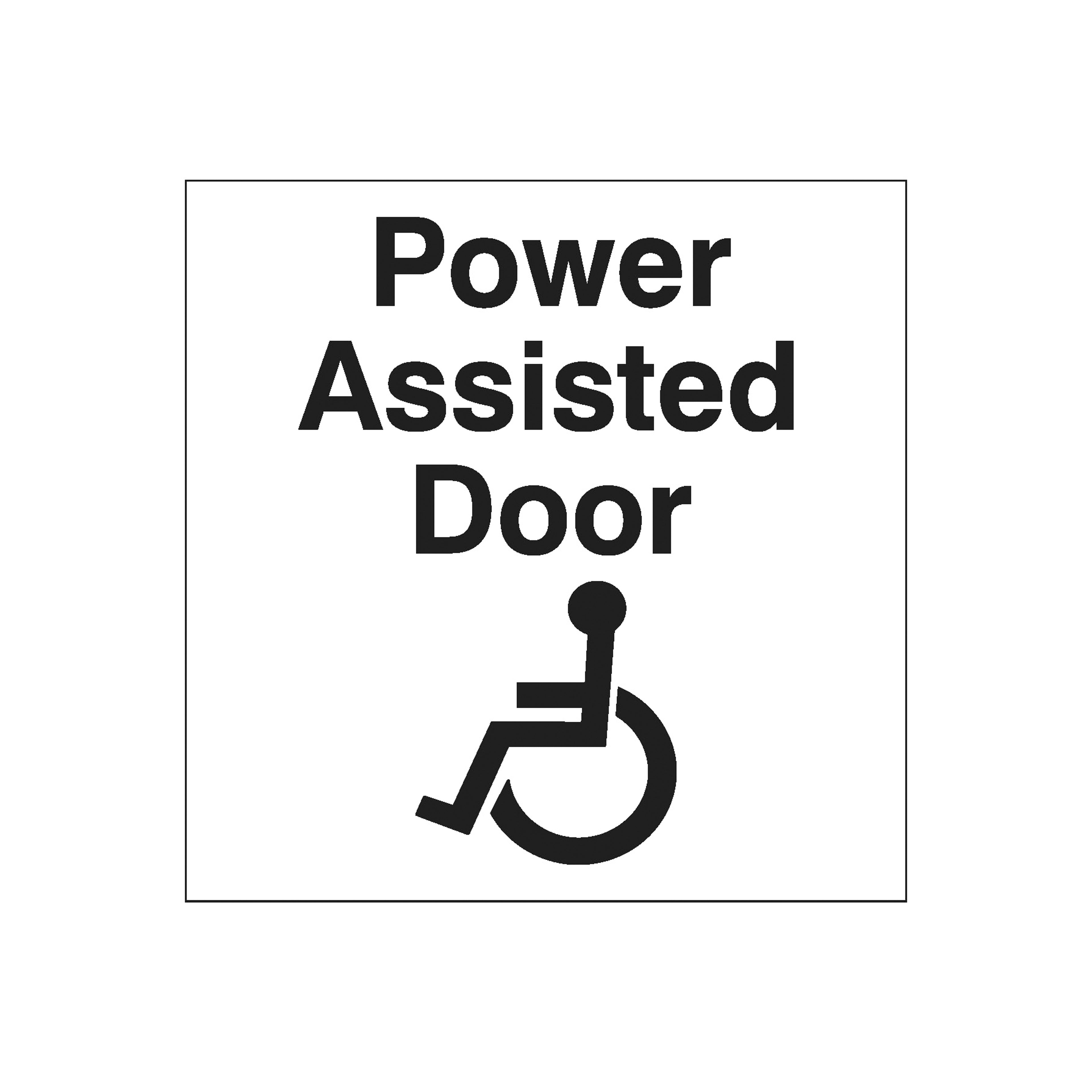 15 X Power Assisted Door & Disabled Sticker- 150 X 150mm Sticker As0008