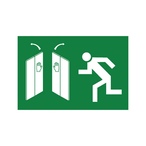 15 X Break-Out Door Safety Sign - Rectangle 150 X 100mm Sticker As0012