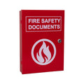 Lockable Document Box Made Of Mild Steel In Red Finish For Securely Housing Impo FIRE-DOCBOX-LN