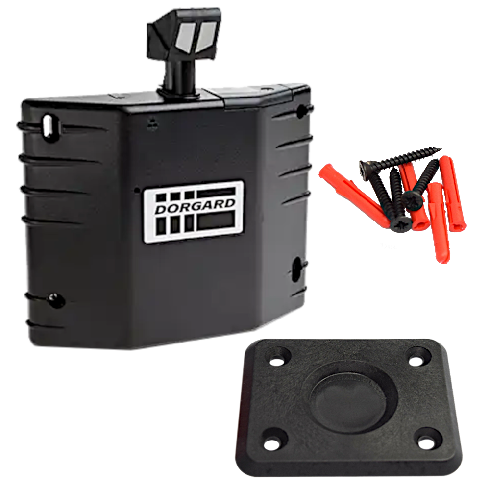 Fireco Dorgard DG2000 fire door retainer supplied with its flat floorplate