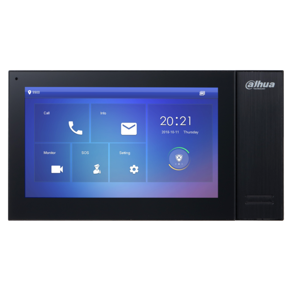 Black Dahua VTH2421FB-P VTH2 Series 7-inch IP indoor monitor