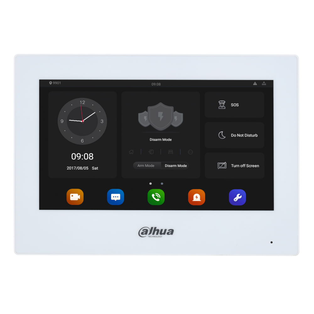 White Dahua VTH5321GW-W VTH5 Series 7-inch Android IP Wi-Fi indoor monitor