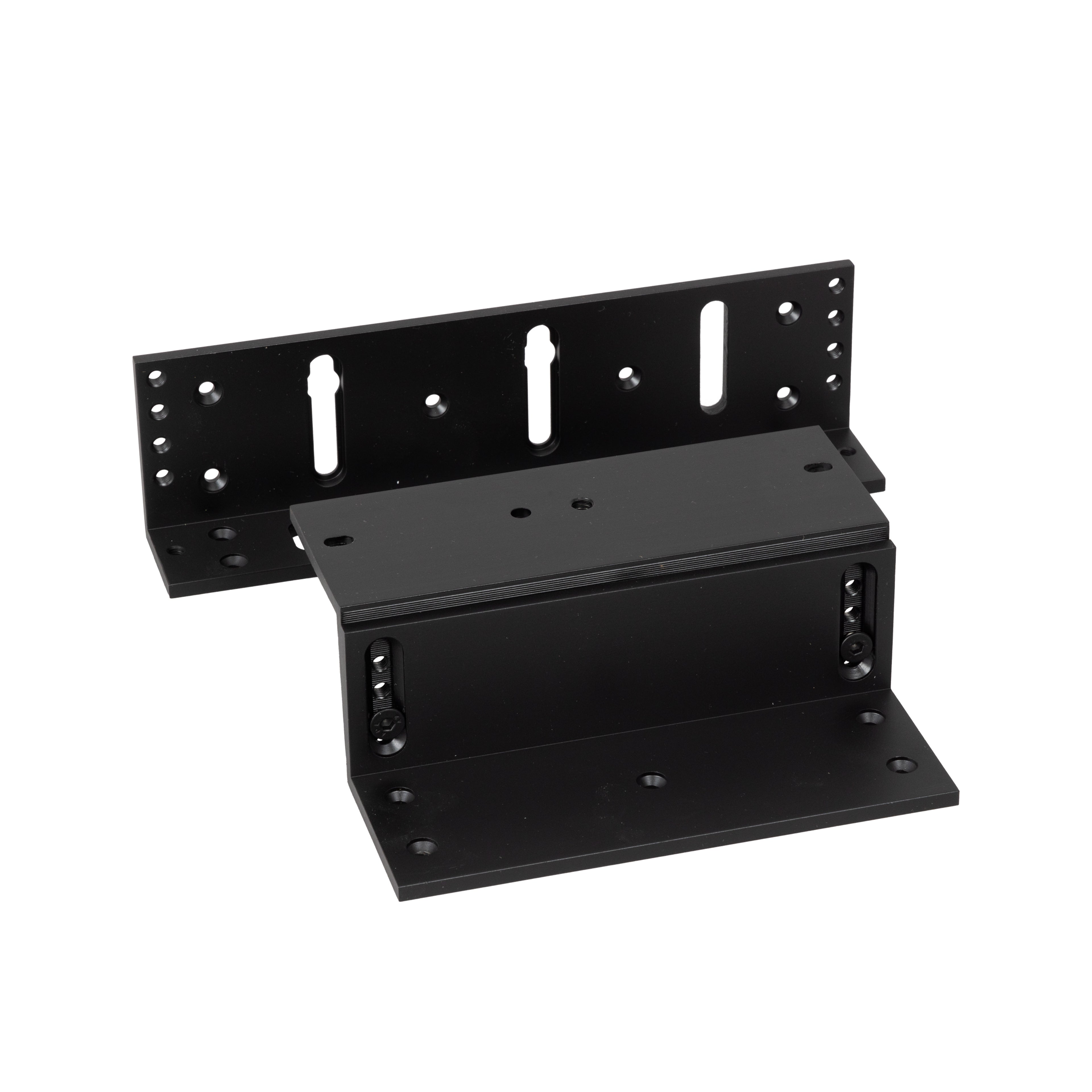 Matt Black Adjustable Z & L Bracket For Use With The Ml1200 Range Of Maglocks. MBK-BK1200ZL