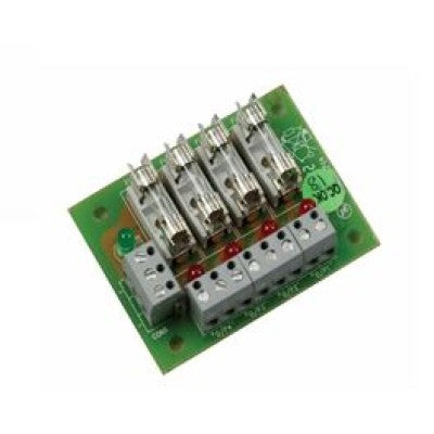 Electronic module with connectors on a green printed circuit board