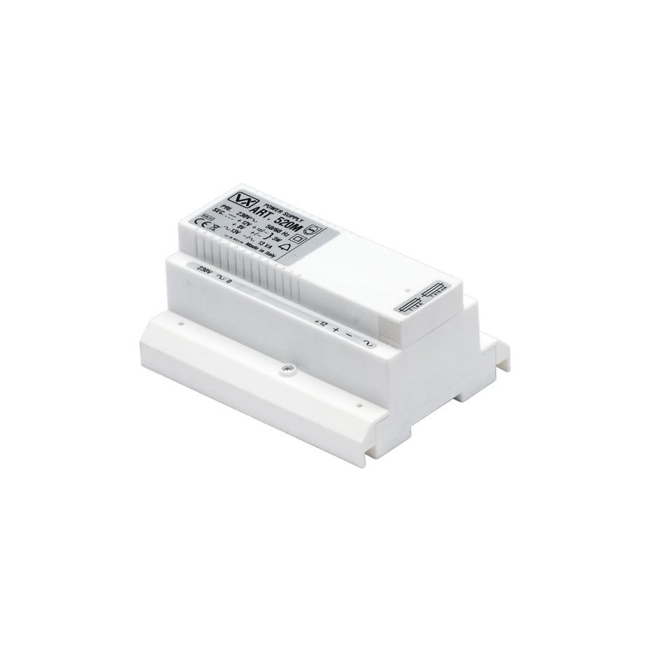 A white electronic dimmer switch module with a gray label on top, photographed on a clean white background.