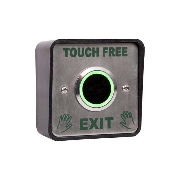 Touch-free exit button