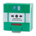 ASEC AS12368 green triple-pole call point with protective cover