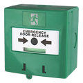 ASEC AS12369 green triple-pole call point with protective cover